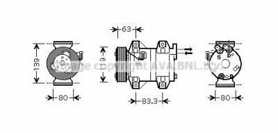 AVA QUALITY COOLING voak121 -  Компрессор, кондиционер